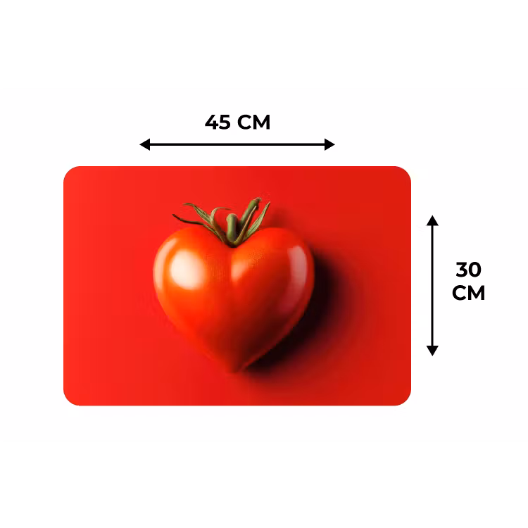 Placemat - 6 stuks - Tomaat - Rood - Hart — 3