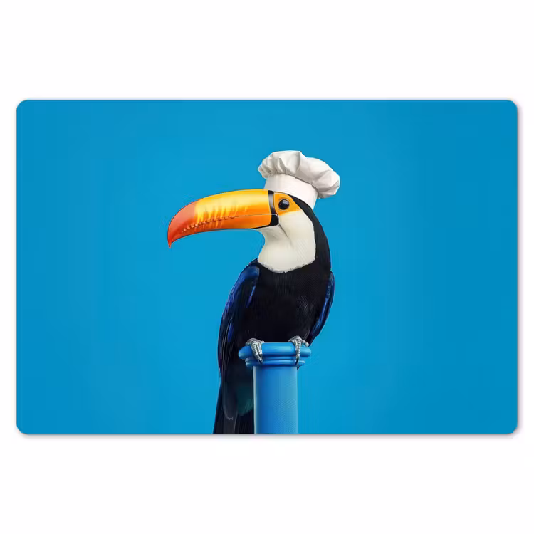 Placemat - 6 stuks - Tucan - Sokkel - Vogel - Koksmuts — 7