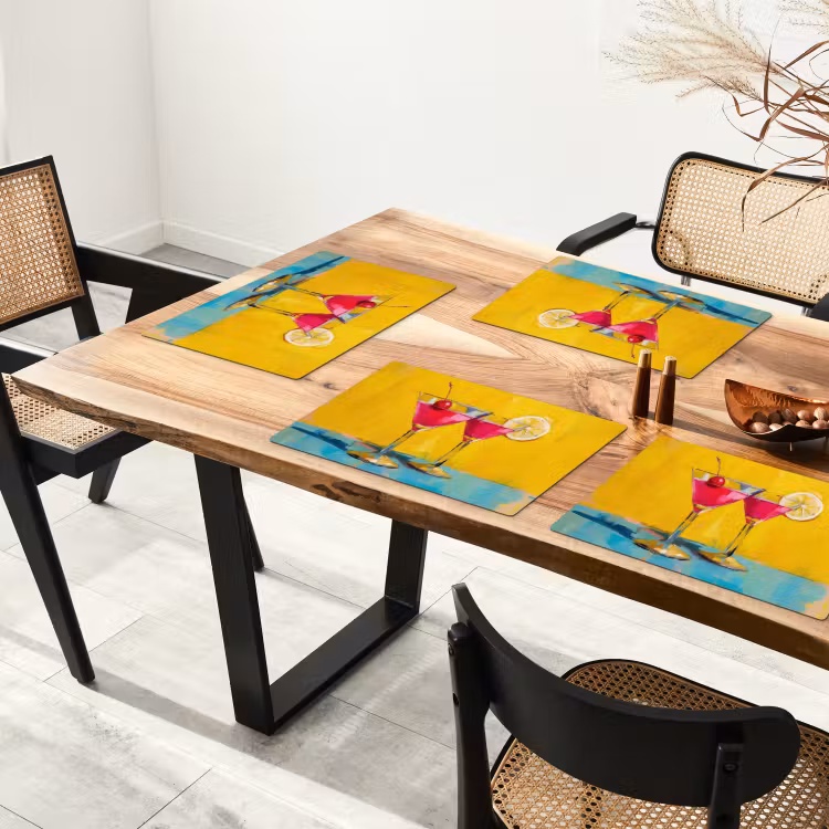 Placemat - 6 stuks - Glazen - Cocktail - Citroen - Kers — 5