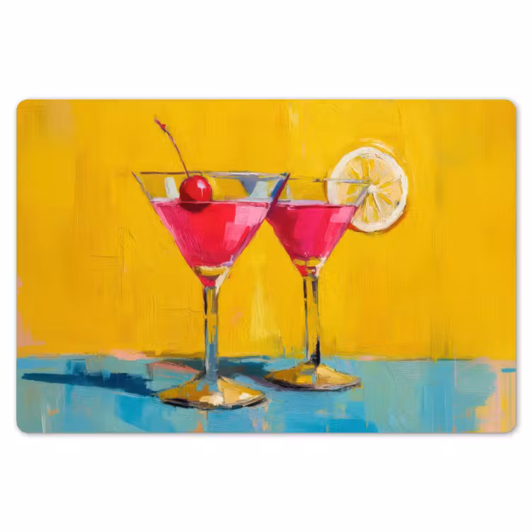 Placemat - 6 stuks - Glazen - Cocktail - Citroen - Kers — 7