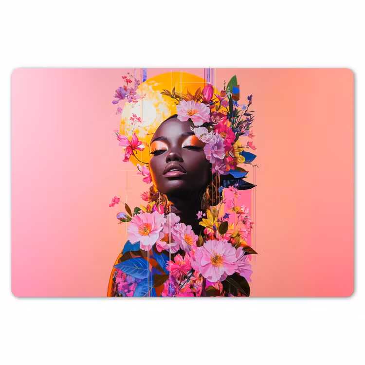 Placemat - 6 stuks - Kleurrijk - Bloemen - Vrouw - Zon — 7
