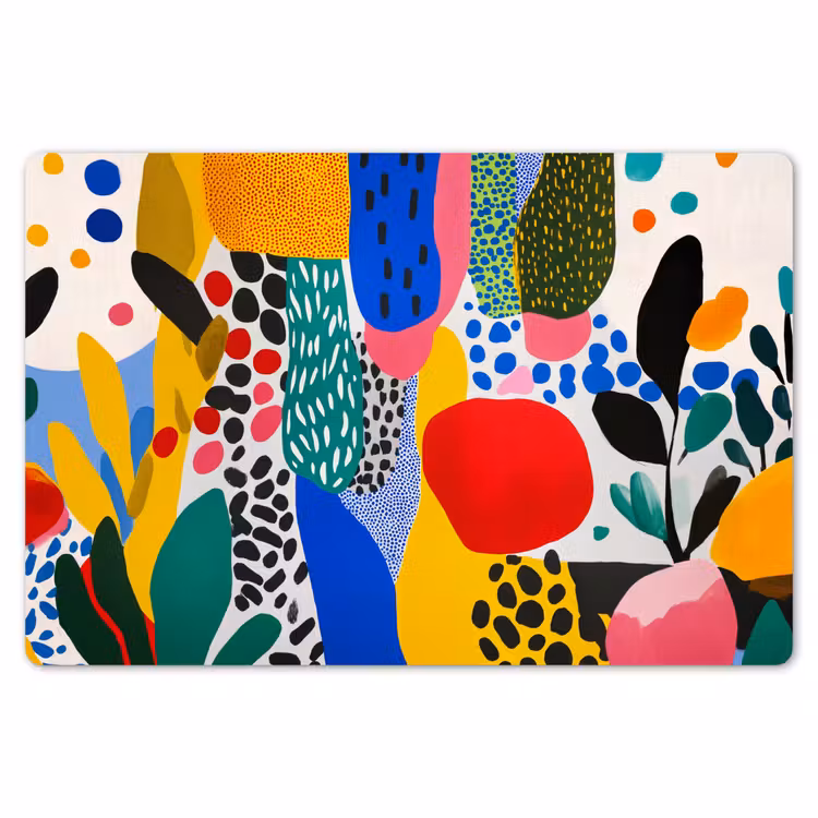 Placemat - 6 stuks - Stippen - Vormen - Modern - Kleuren — 7