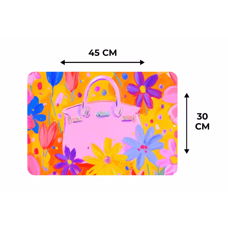 Placemat - 6 stuks - Tas - Roze - Bloemen — 3