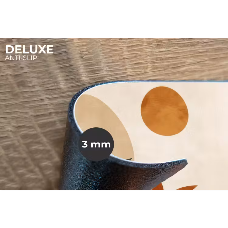 Placemat - 6 stuks - Vormen - Rond - Bladeren - Beige — 4