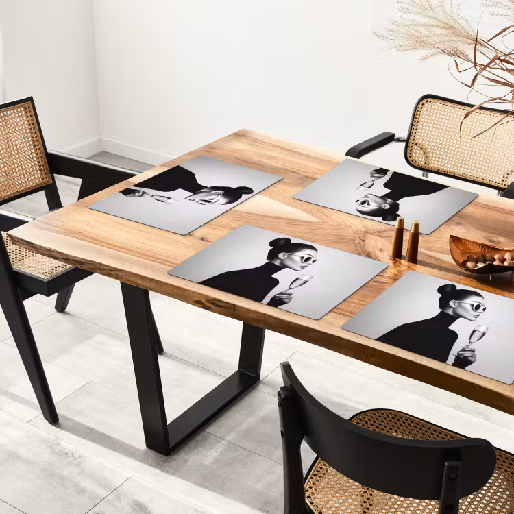Placemat - 6 stuks - Vrouw - Champagne - Modern — 5