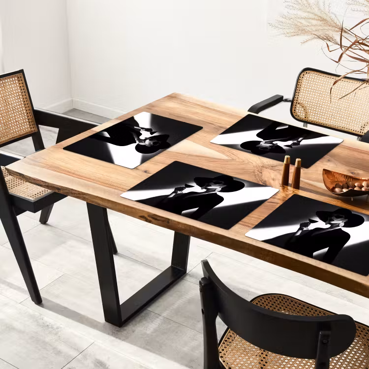 Placemat - 6 stuks - Vrouw - Wijn - Chic — 5