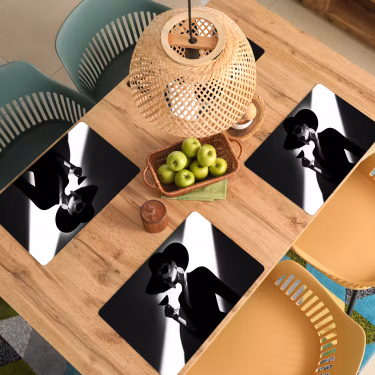 Placemat - 6 stuks - Vrouw - Wijn - Chic — 6