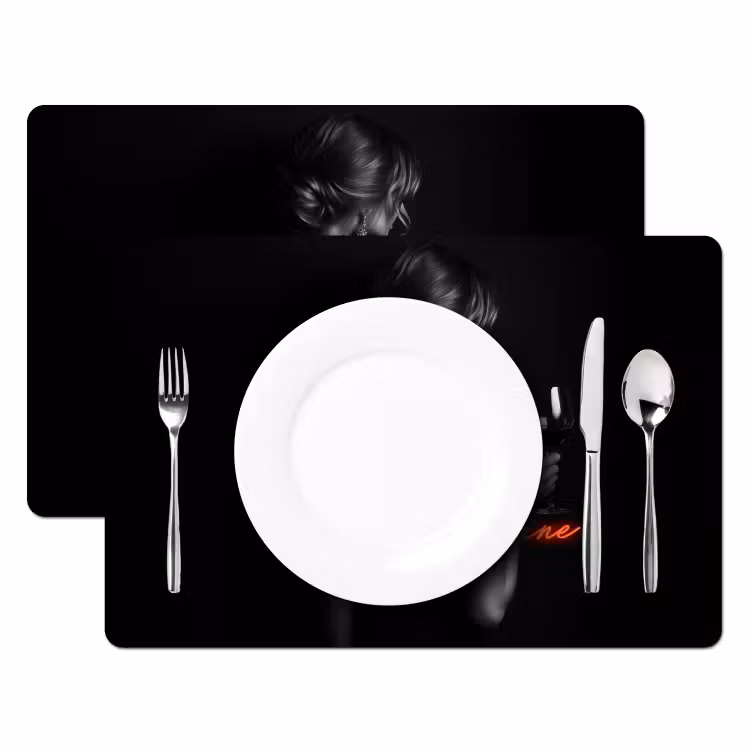 Placemat - 6 stuks - Wijn - Vrouw - Neon - Quote — 2