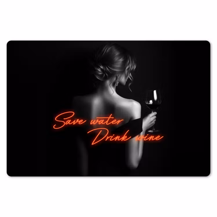 Placemat - 6 stuks - Wijn - Vrouw - Neon - Quote — 7