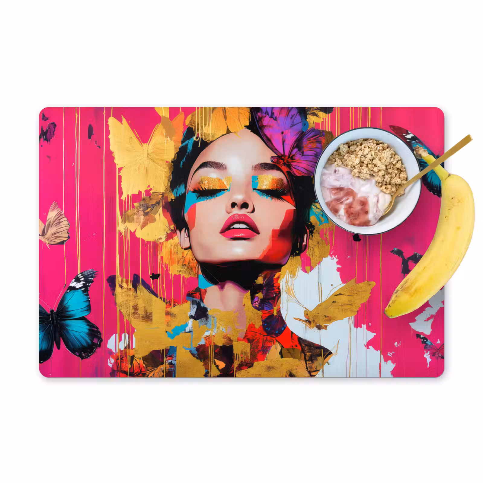 Placemat - 6 stuks - Vrouw - Abstract - Kleurrijk — 1