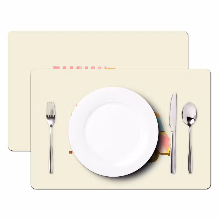 Placemat - 6 stuks - Ijskar - Retro - Softijsjes - Roze — 2