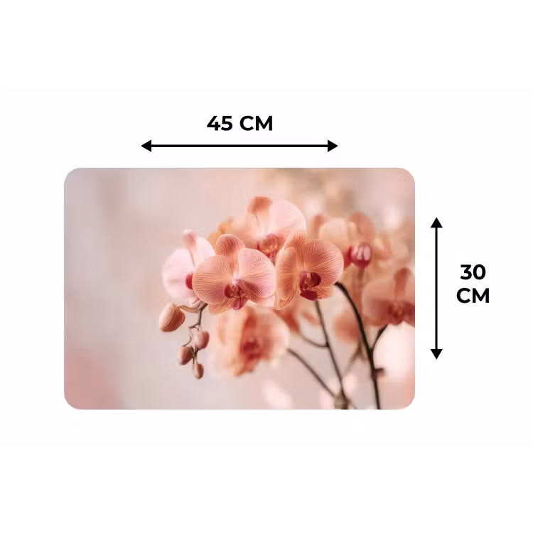 Placemat - 6 stuks - Orchidee - Bloemen - Roze - Bloemblaadjes — 3