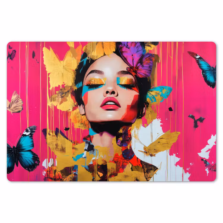 Placemat - 6 stuks - Vrouw - Abstract - Kleurrijk — 7