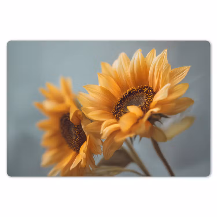 Placemat - 6 stuks - Zonnebloemen - Geel - Wazig — 7