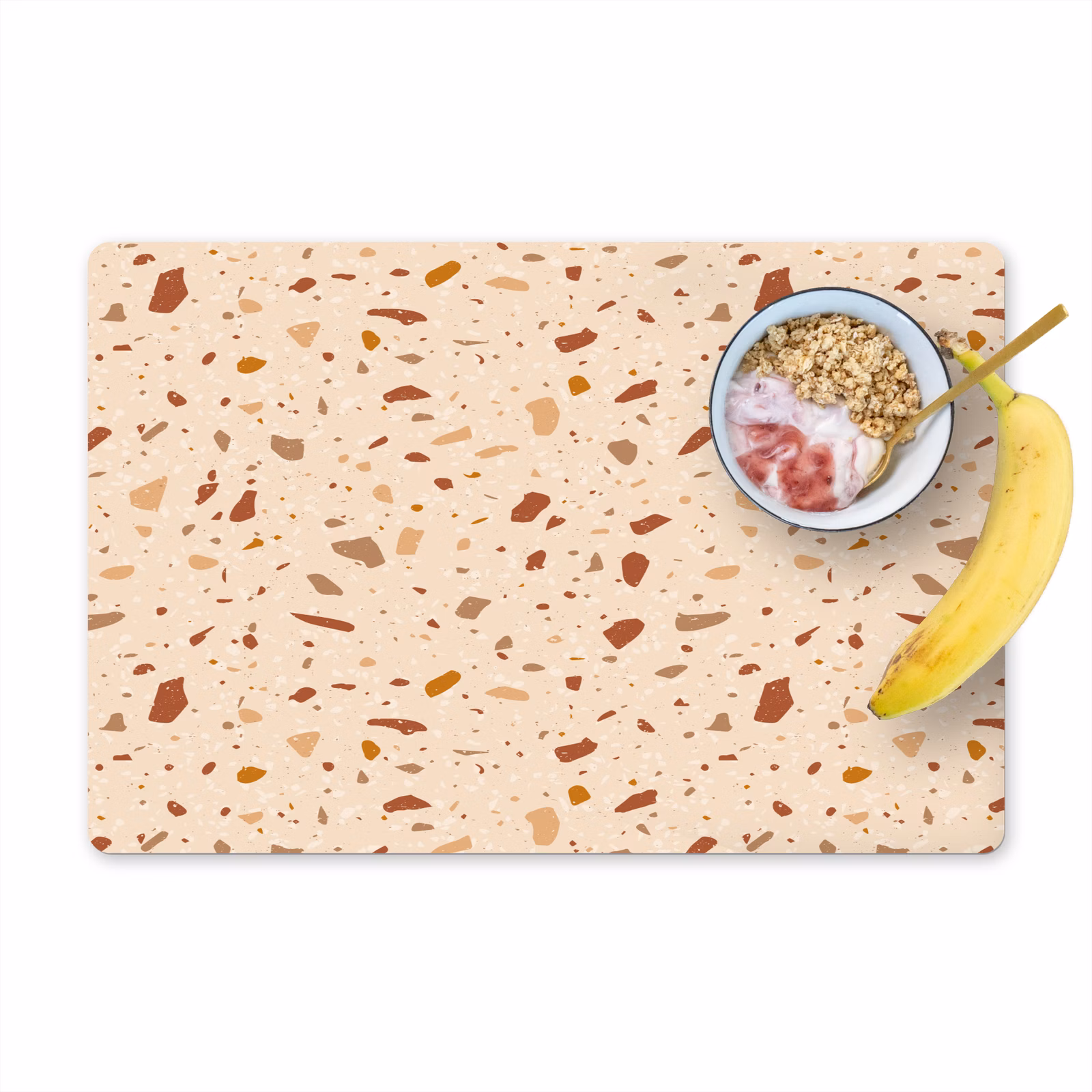 Placemat - 6 stuks - Terrazzo - Patroon - Kleurrijk - Steen — 1