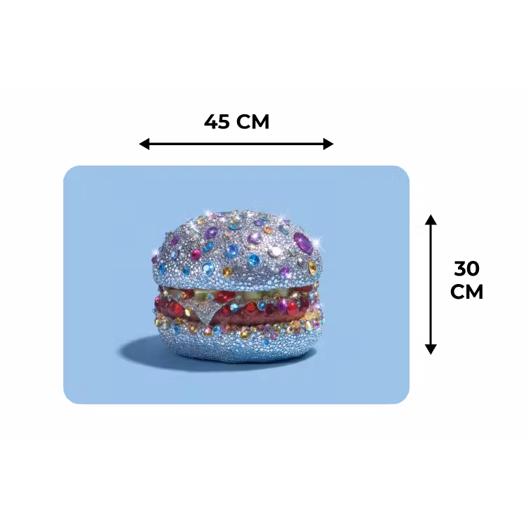 Placemat - 6 stuks - Glitters - Hamburger - Blauw — 3