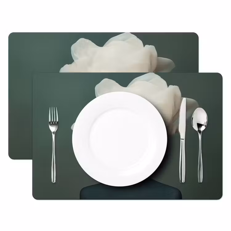 Placemat - 6 stuks - Hoed - Vrouw - Beige — 2