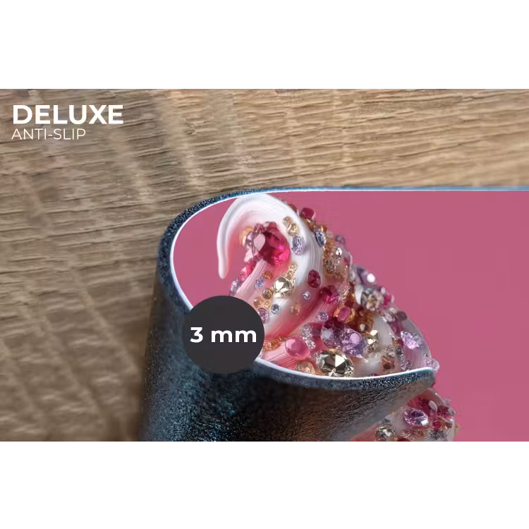 Placemat - 6 stuks - Softijs - Edelstenen - Roze - Hoorntje — 4