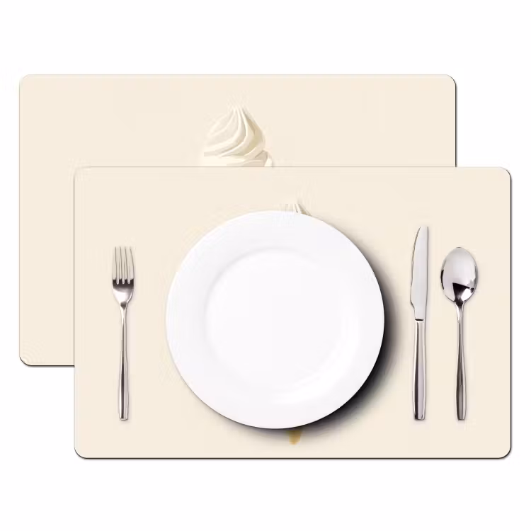 Placemat - 6 stuks - Softijs - Hoorntje - Wit — 2