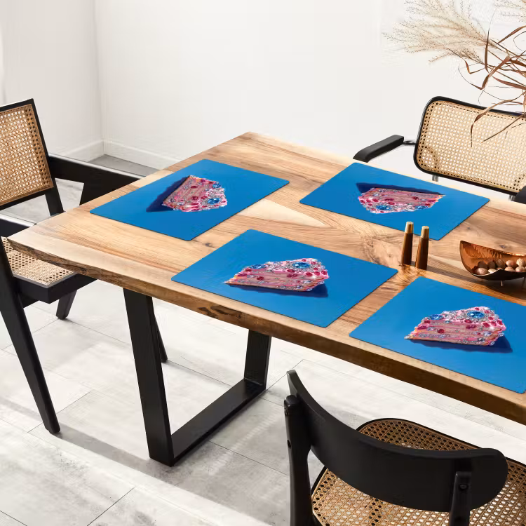 Placemat - 6 stuks - Taart - Edelstenen - Glitters - Roze — 5