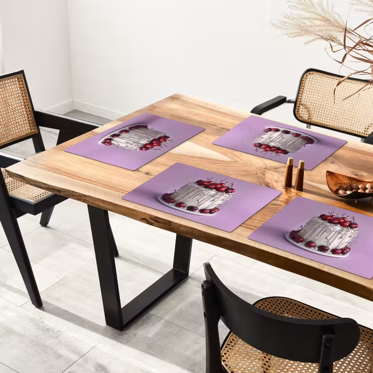 Placemat - 6 stuks - Taart - Kersen - Juwelen - Rood — 5