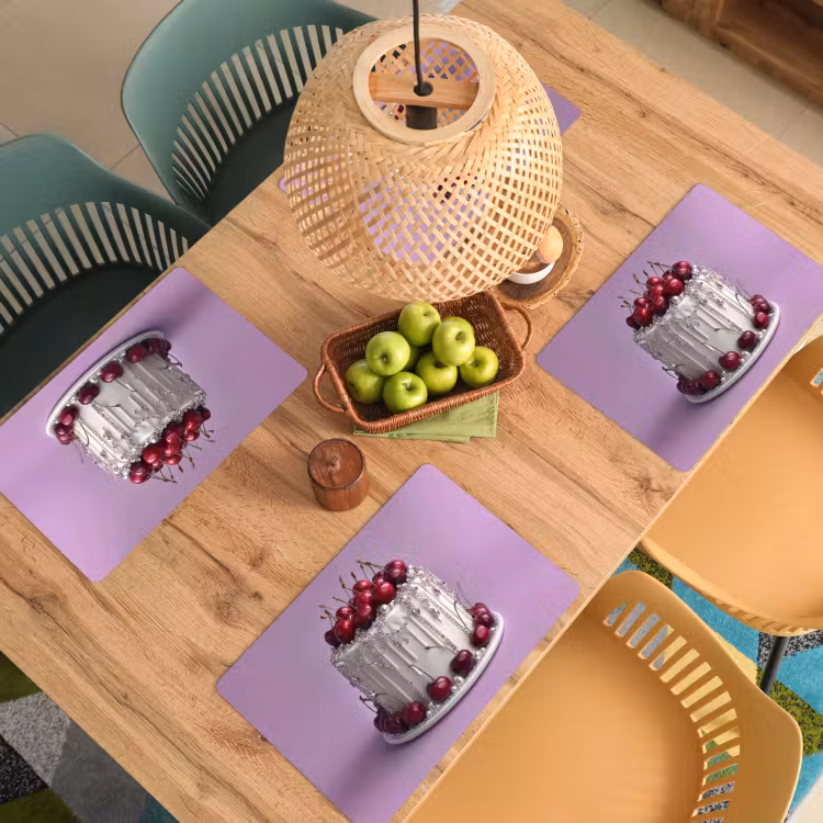 Placemat - 6 stuks - Taart - Kersen - Juwelen - Rood — 6