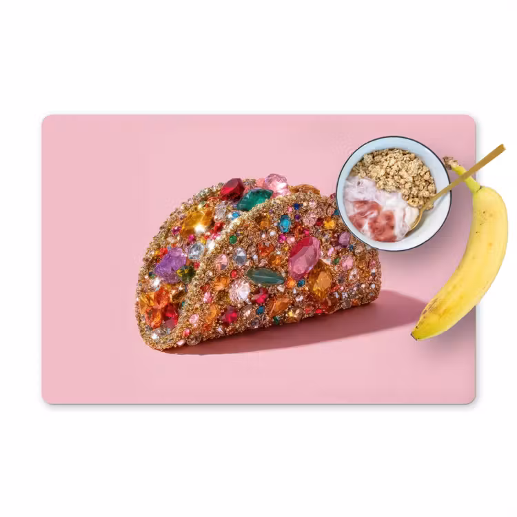 Placemat - 6 stuks - Taco - Kleurrijk - Edelstenen - Goud — 1