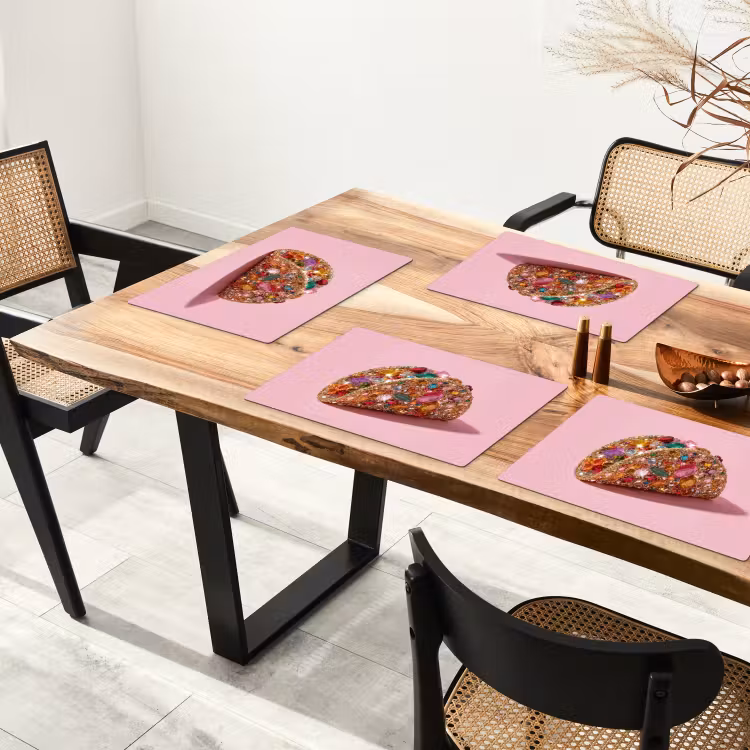 Placemat - 6 stuks - Taco - Kleurrijk - Edelstenen - Goud — 5