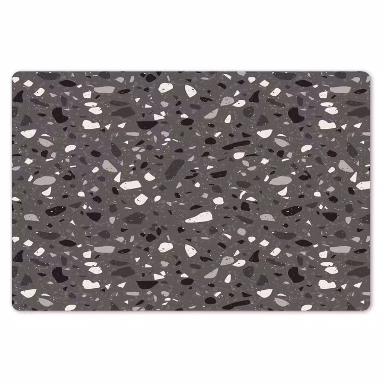 Placemat - 6 stuks - Terrazzo - Patroon - Grijs — 7