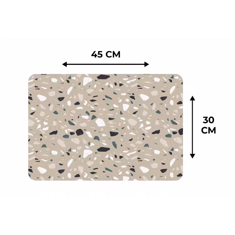 Placemat - 6 stuks - Terrazzo - Patroon - Groen — 3