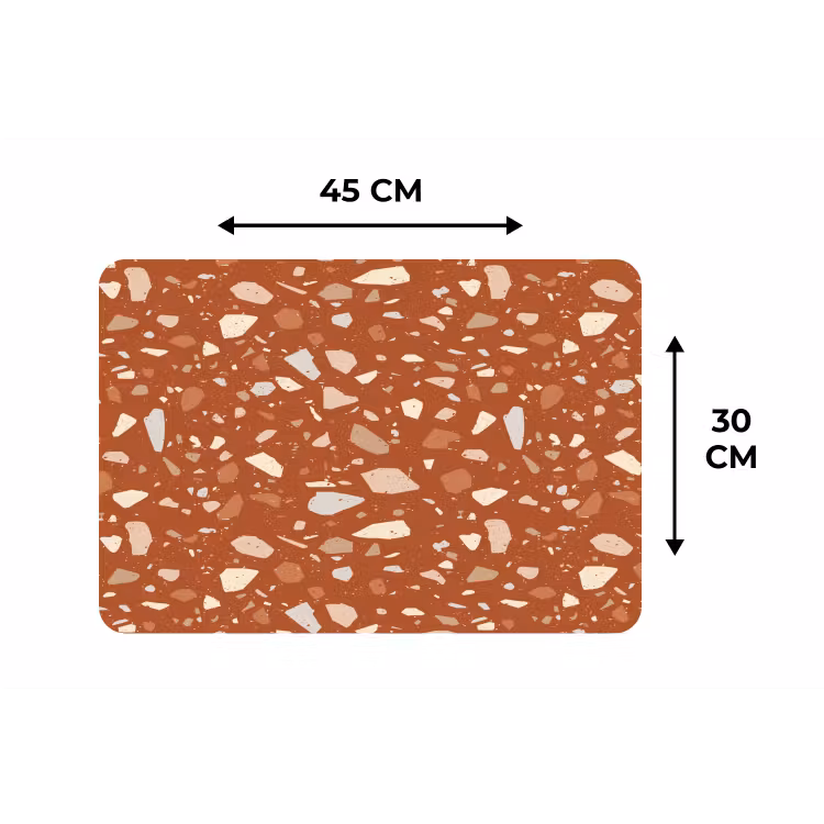 Placemat - 6 stuks - Terrazzo - Patroon - Klei — 3
