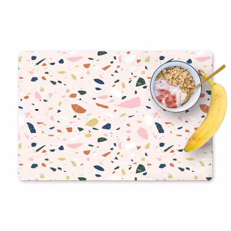 Placemat - 6 stuks - Terrazzo - Patroon - Kleurrijk — 1