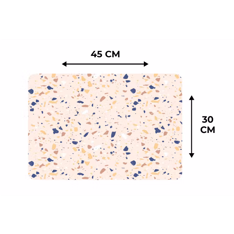 Placemat - 6 stuks - Terrazzo - Patroon - Kleurrijk - Indigo — 3
