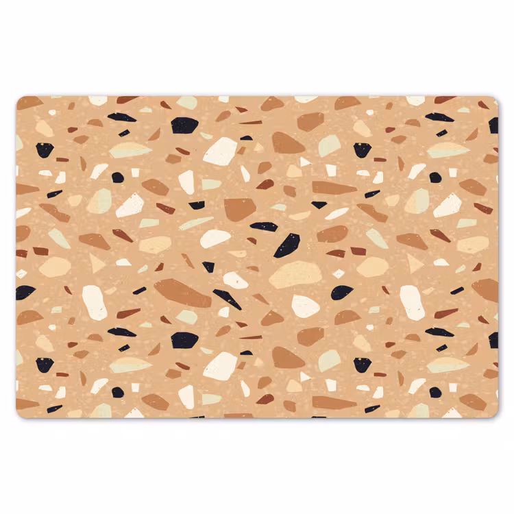 Placemat - 6 stuks - Terrazzo - Patroon - Kleurrijk - Oranje — 7