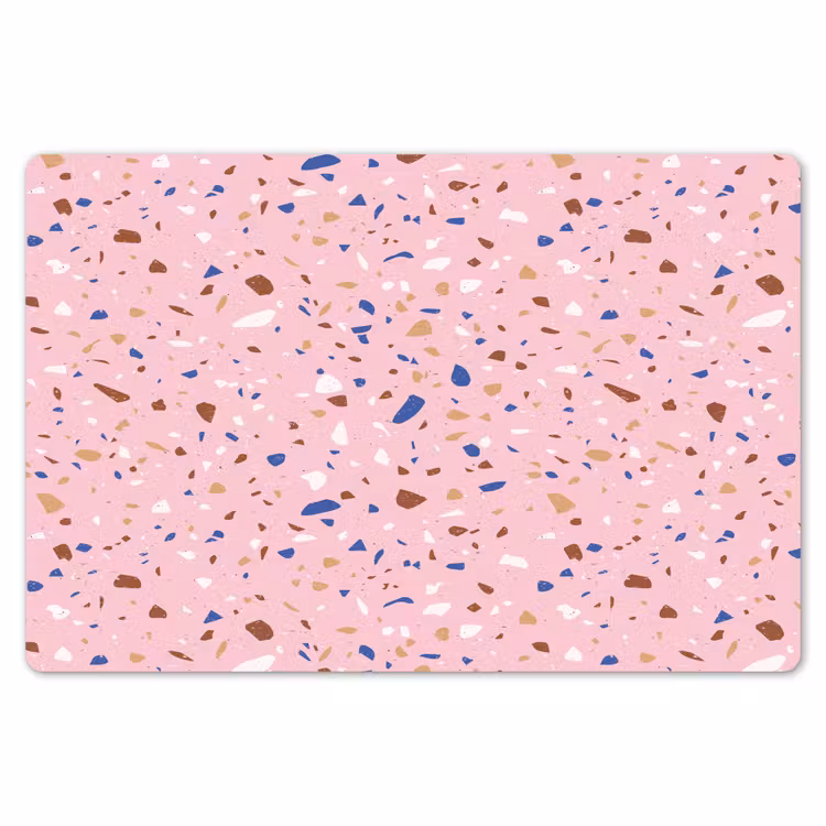 Placemat - 6 stuks - Terrazzo - Patroon - Kleurrijk - Roze — 7