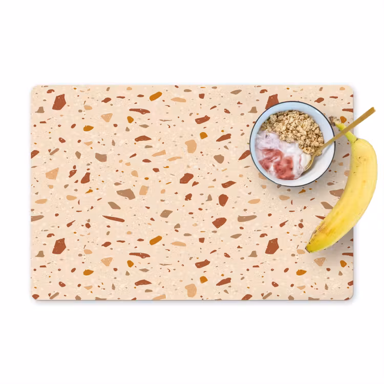 Placemat - 6 stuks - Terrazzo - Patroon - Kleurrijk - Steen — 1