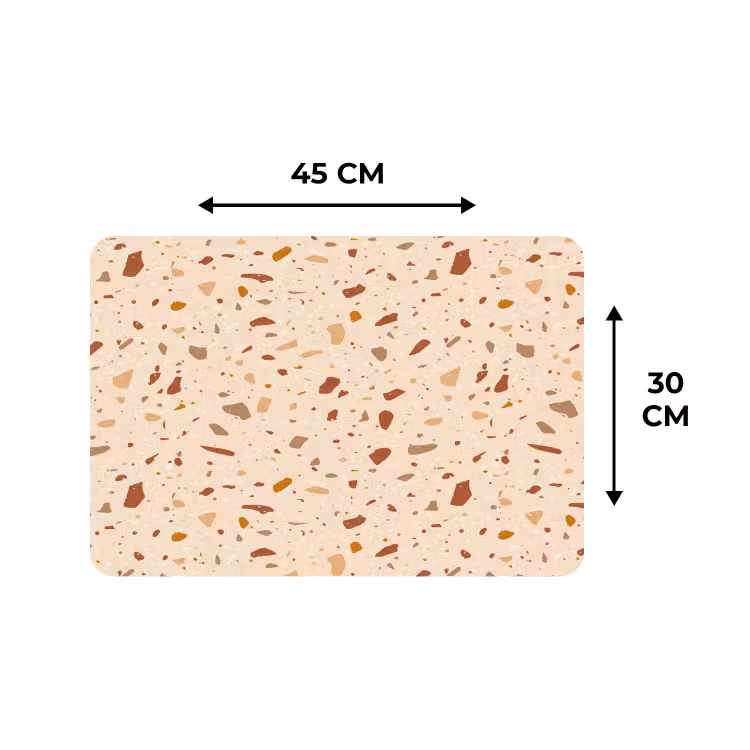 Placemat - 6 stuks - Terrazzo - Patroon - Kleurrijk - Steen — 3