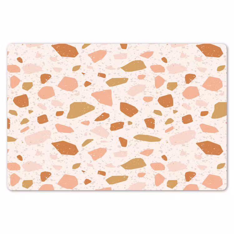 Placemat - 6 stuks - Terrazzo - Patroon - Kleurrijk - Zalm — 7