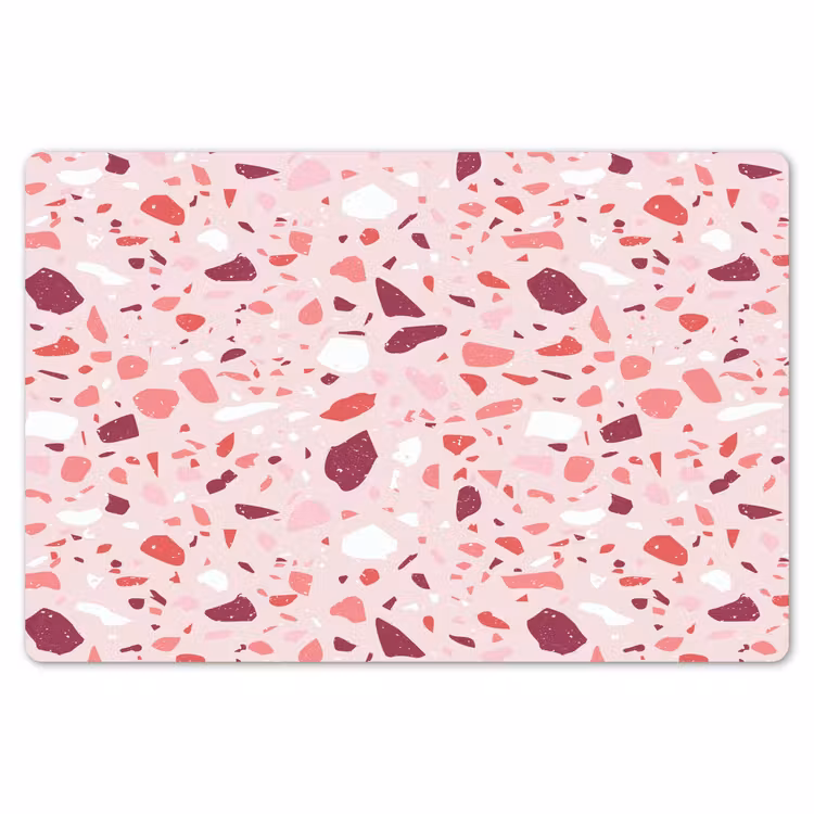 Placemat - 6 stuks - Terrazzo - Patroon - Roze — 7