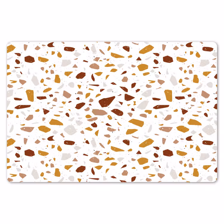Placemat - 6 stuks - Terrazzo - Patroon - Wit - Urban — 7