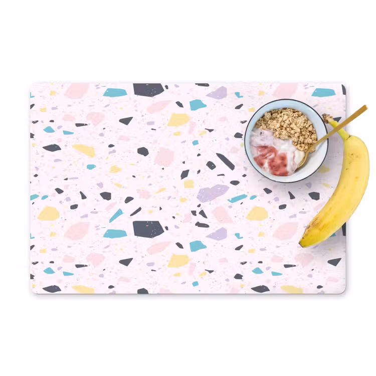 Placemat - 6 stuks - Terrazzo - Patroon - Zacht - Snoep — 1