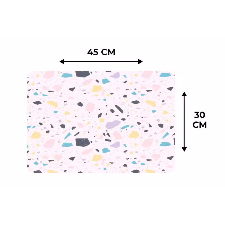 Placemat - 6 stuks - Terrazzo - Patroon - Zacht - Snoep — 3