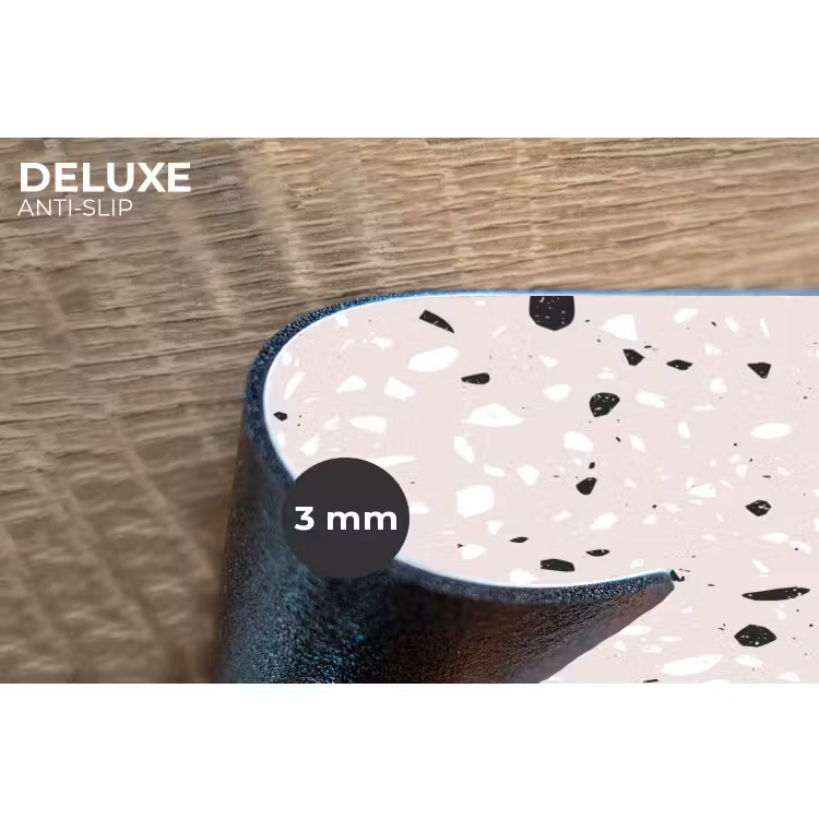 Placemat - 6 stuks - Terrazzo - Patroon - Zacht - Zwart - Wit — 4