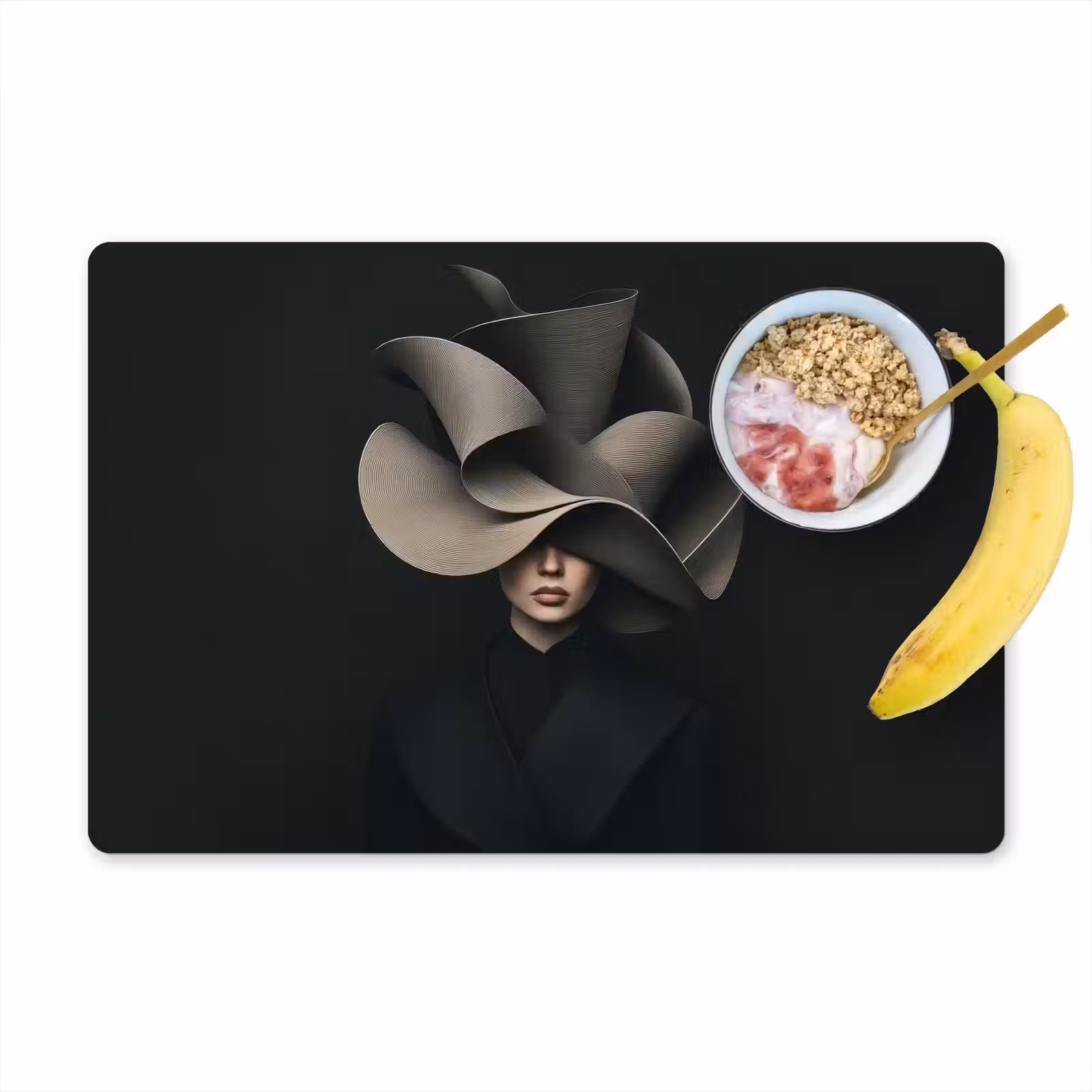 Placemat - 6 stuks - Zwarte - Hoed - Vrouw — 1