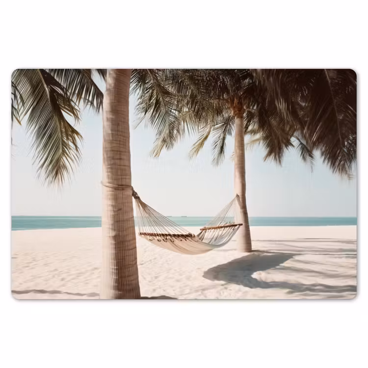 Placemat - 6 stuks - Hangmat - Palmbomen - Strand - Zee — 7