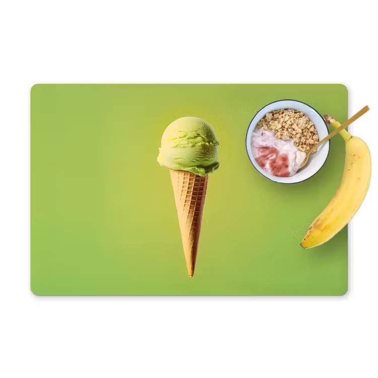 Placemat - 6 stuks - Hoorntje - Schepijs - Groen — 1