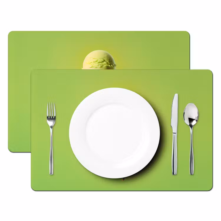 Placemat - 6 stuks - Hoorntje - Schepijs - Groen — 2