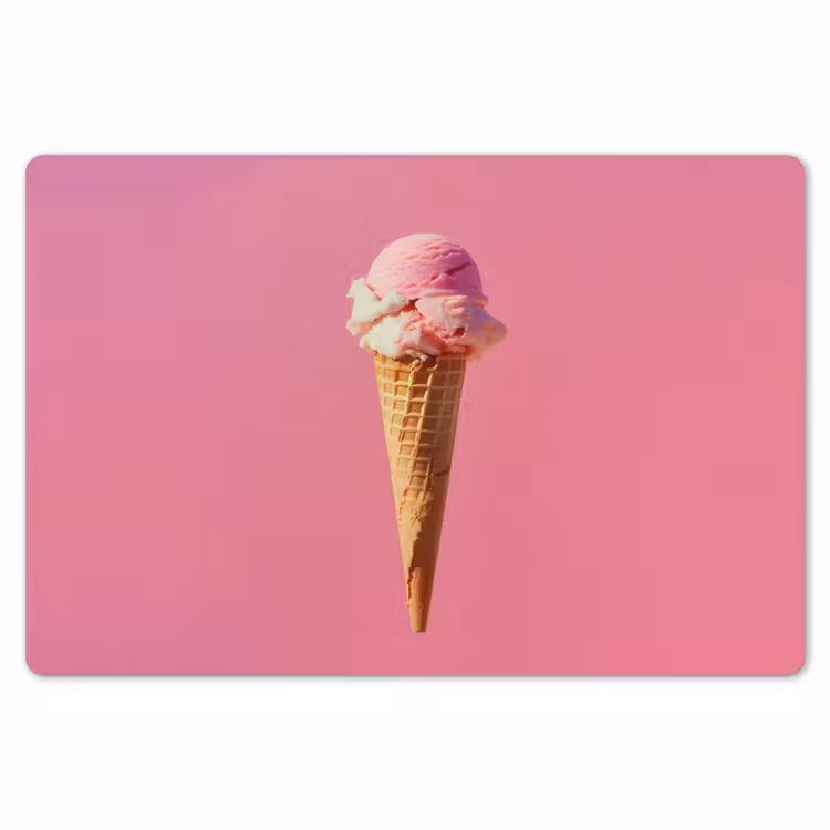Placemat - 6 stuks - Hoorntje - Schepijs - Roze — 7