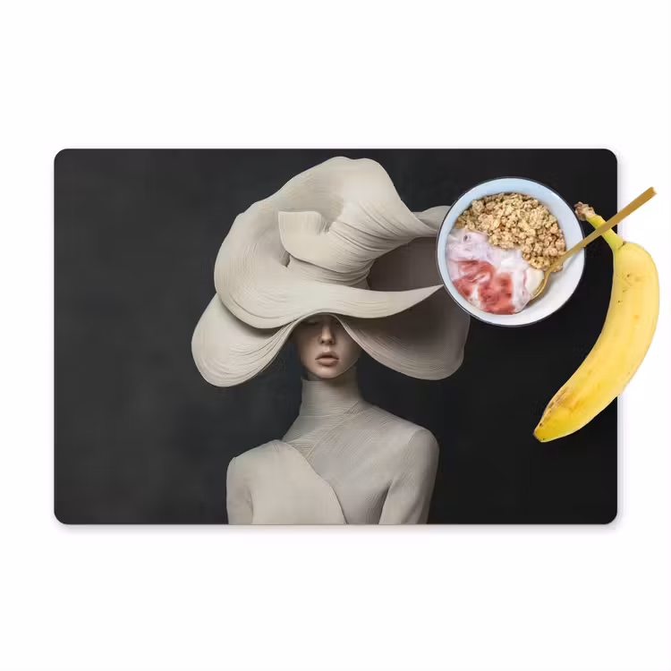 Placemat - 6 stuks - Modern - Vrouw - Hoed — 1