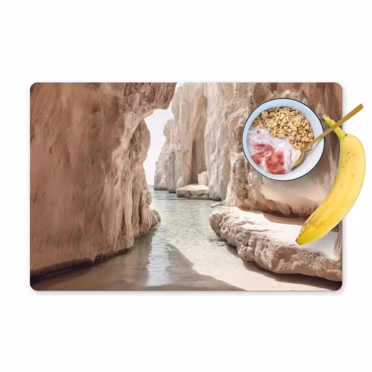 Placemat - 6 stuks - Rotsen - Zee - Zand - Kloof — 1
